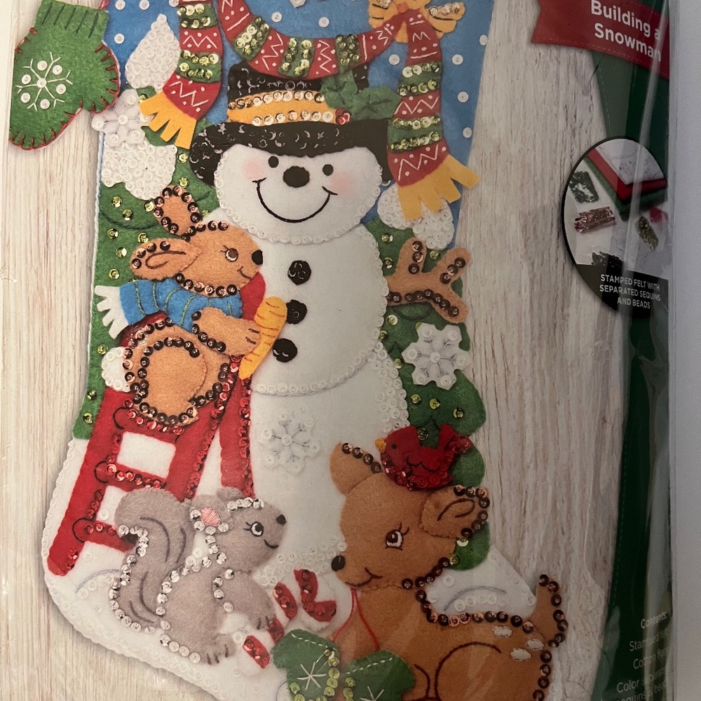 Bucilla Snowman stocking kit
